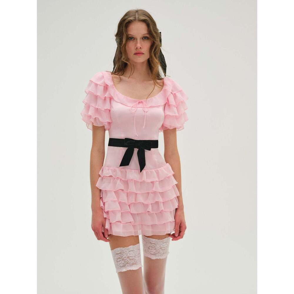 NWT For Love & Lemons Danali Mini Dress Size M/ Pink